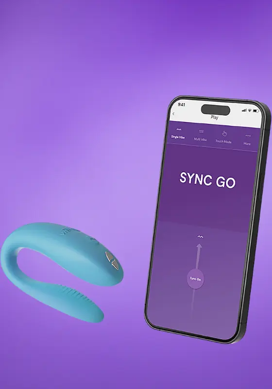 We-Vibe Sync Go - Okos, akkus párvibrátor (türkiz)