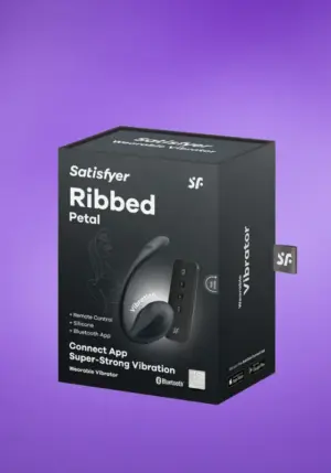 Satisfyer Ribbed Petal - Okos,akkus vibrációs tojás (fekete)