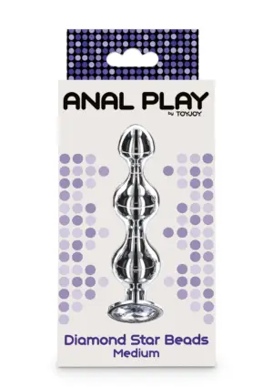 ToyJoy Anal Plug - Golyós análdugó gyémánt kővel M - Image 4