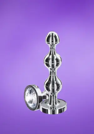 ToyJoy Anal Plug - Golyós análdugó gyémánt kővel M