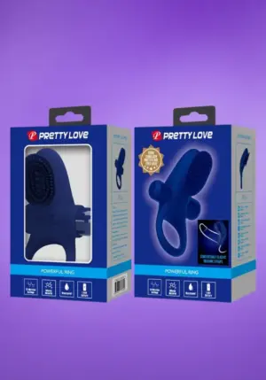Pretty Love Palle - Vibrációs péniszgyűrű (kék)
