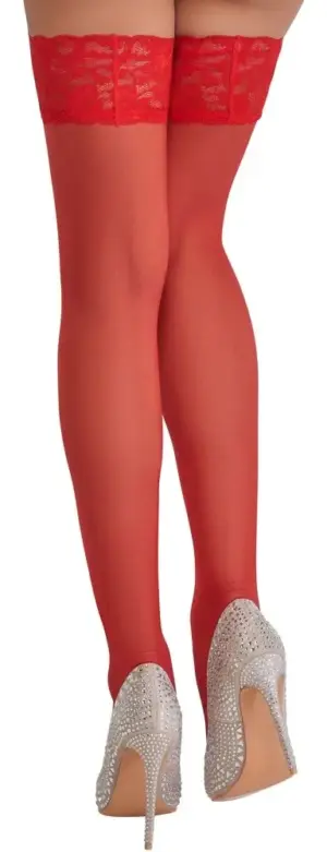 Cottelli - Széles csipkés piros combfix - Image 3