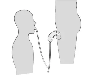 You2Toys Piss Play Sleeve - Péniszfeltét kivezető csővel (átlátszó) - Image 6