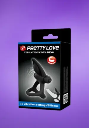Pretty Love - Rezgős péniszgyűrű herepánttal