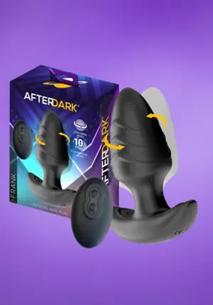 Afterdark Frank - Távirányítós rotáló análdugó (fekete)