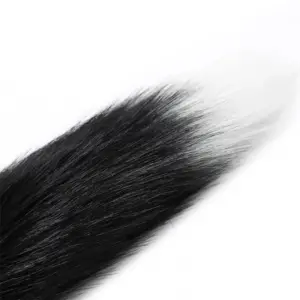 Intoyou - Metál análdugó rókafarokkal (fehér-fekete) - Image 3