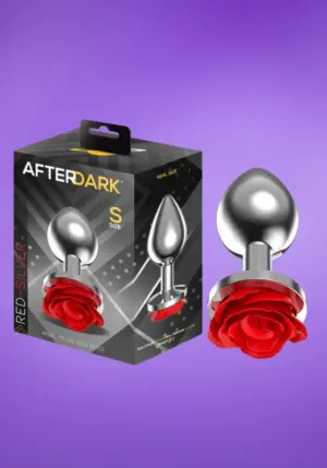 Afterdark - Metál análdugó vörös rózsával S