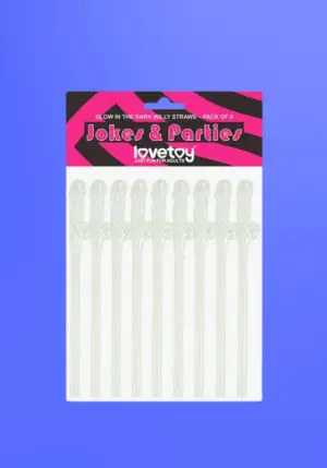 Lovetoy - Világítós pénisz szívószál (9db)