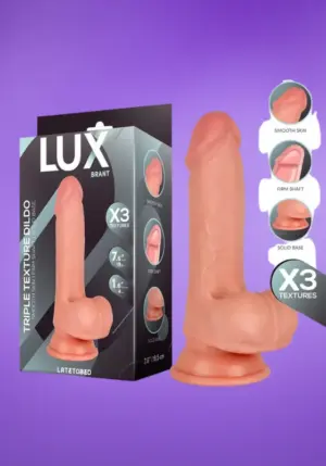 Lux Brant - Háromszoros sűrűségű dildó herékkel (19,5 cm)