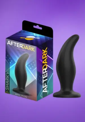 Afterdark Sharky - Szilikonos análdugó (fekete)