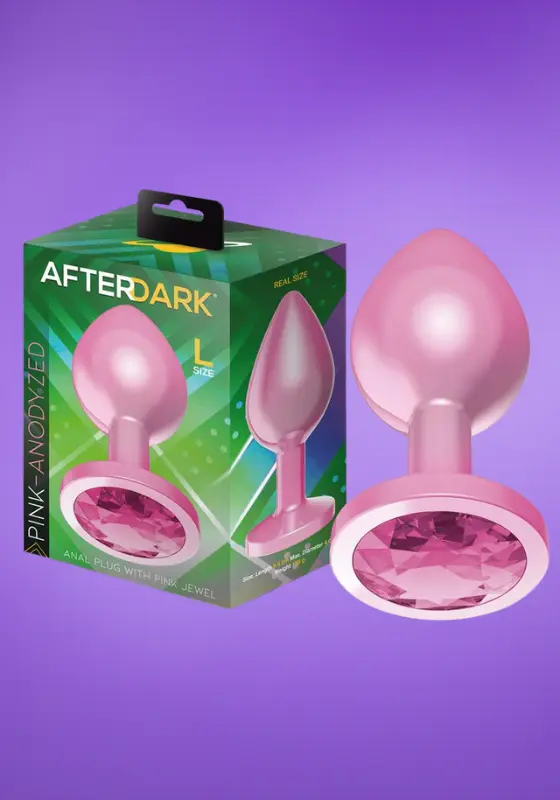Afterdark - Rózsaszín,köves análdugó L