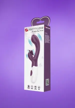Pretty Love Butterfly - Pillangós csiklókaros vibrátor (lila)