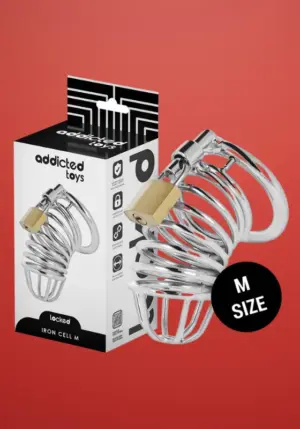 Addicted Toys - Fém péniszketrec lakattal (M méret)