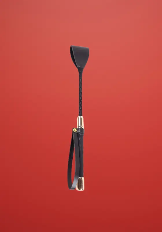 Latetobed - Lovagló pálca fekete-arany bevonattal (30cm)