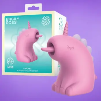 Engily Ross Cupcake - Unikornisos Stimulátor 360°-ban forgó nyelvvel