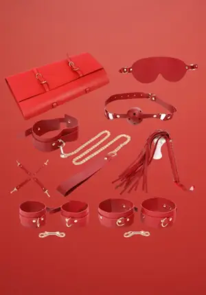 Latetobed Bdsm Line - 7 részes kötöző szett tárolótáskával (bordó)