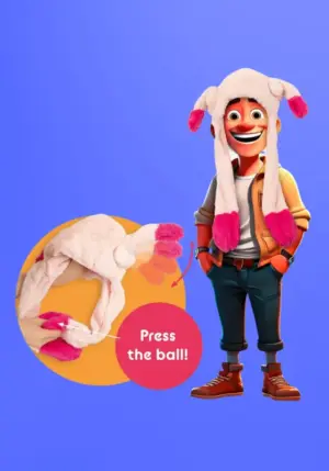 Pénisz - Mozgófüles sapka (pink)