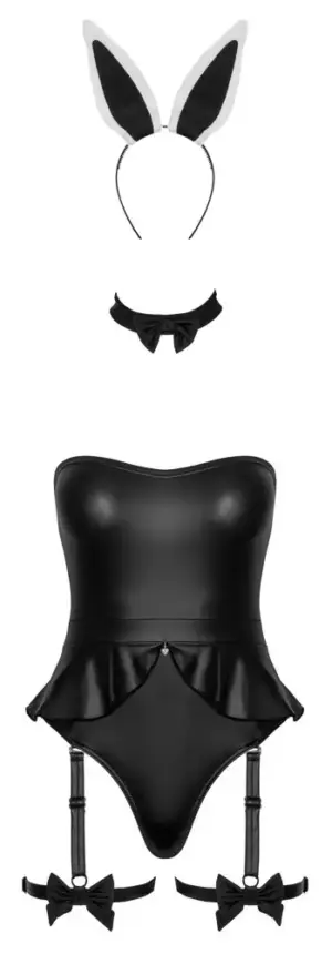 Cottelli - Nyuszilány jelmez fényes anyagból (3 részes) S - Image 4