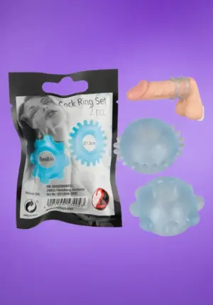 You2Toys - Péniszgyűrű duó (átlátszó kék)