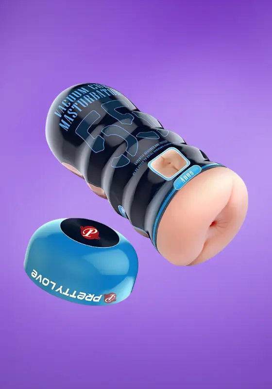 Pretty Love Vacuum Cup - élethű műpopsi maszturbátor (natúr)