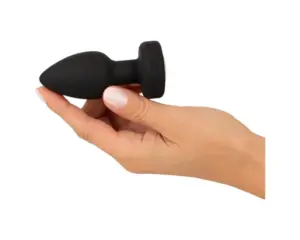 ANOS - világító, vibrációs anál plug (fekete) - Image 4