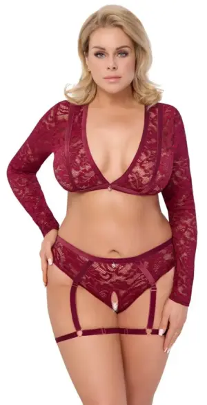 Cotteli Plus Size - Csipkés fehérnemű szett XL - Image 2