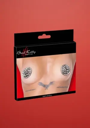 Bad Kitty - szegecses bimbómatrica (fekete)