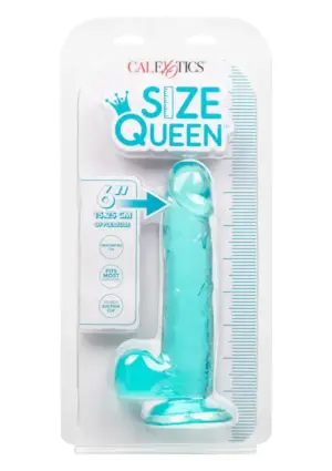 Calexotics Queen Size - Zselés dildó (15cm) -türkiz - Image 5
