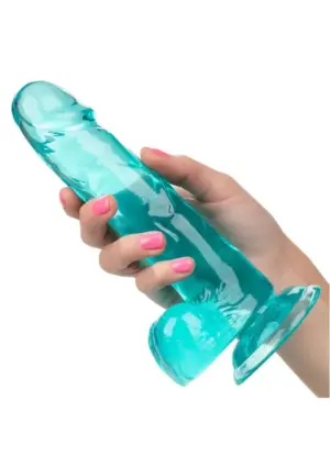 Calexotics Queen Size - Zselés dildó (15cm) -türkiz - Image 2