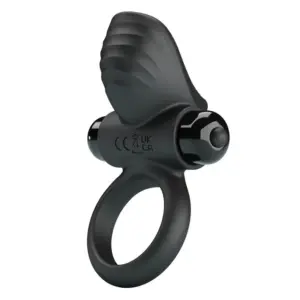 Pretty Love Adrien - Vibrációs péniszgyűrű (fekete) - Image 2