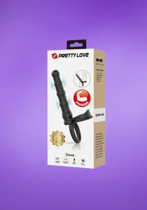 Pretty Love Tatum - Anál dildó vibráló péniszgyűrűvel