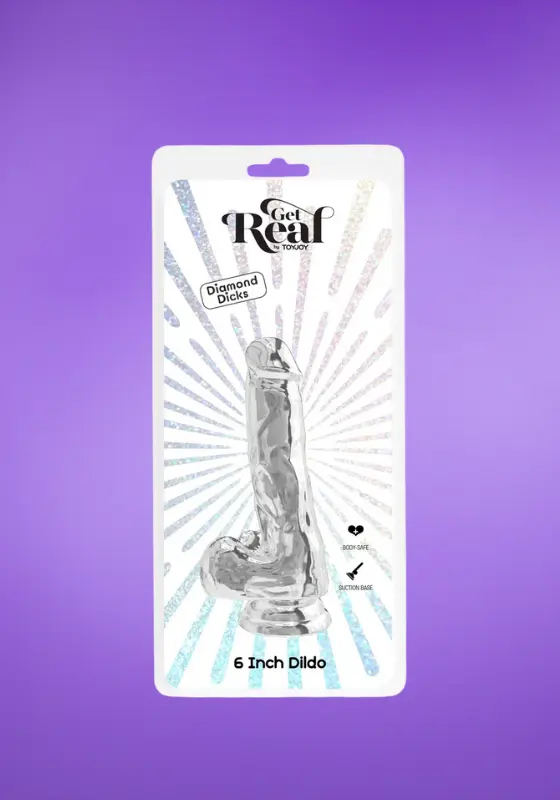 Toyjoy Get Real - Zselés dildó (16 cm) - átlátszó